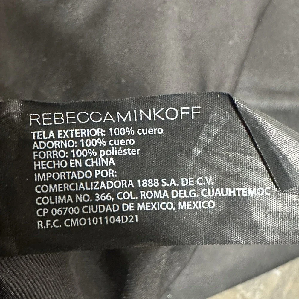 Rebecca Minkoff Blythe Black Leather Shoulder Bag Purse Studded Hobo Black
